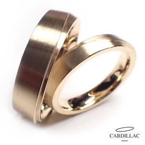 Dames ring k010g 4mm en Herenring k010g 6mm Cardillac-Trouwringen