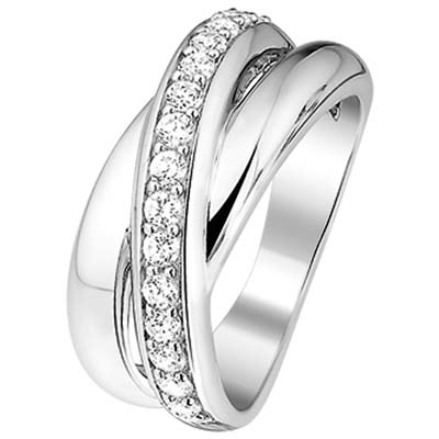 013-14786K Ring Zilver met zirkonia