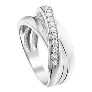 013-14818K Ring Zilver met zirkonia