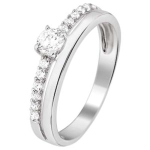 013-16301K Ring Zilver met zirkonia