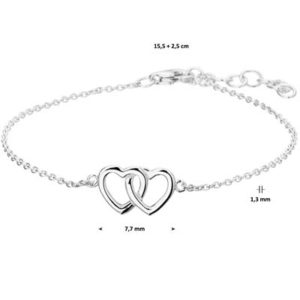 013-18911K Armband met Hartjes Z 1.3 mm