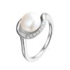013-19659K Ring Zilver met zirkonia en parel
