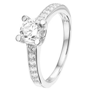 013-26597K Ring Zilver met zirkonia