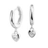 013-28278K Creolen zilver met zirkonia Hartjes