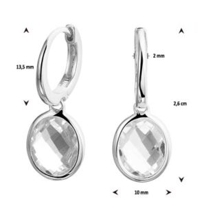 013-29479K Oorringen zilver met topaas