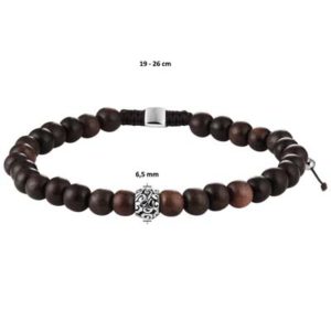 018-00790K Kralenarmband Hout 6.5 mm