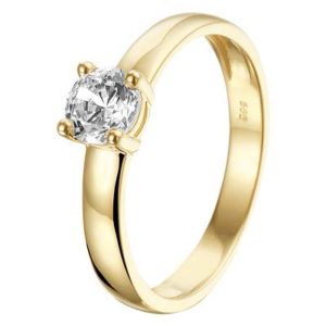 040-20229K Ring Geelgoud Zirkonia