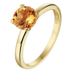 040-20599K Ring Geelgoud met citrien