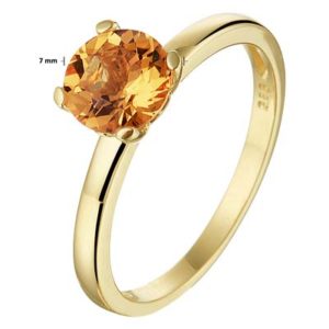040-20599K Ring Geelgoud met citrien