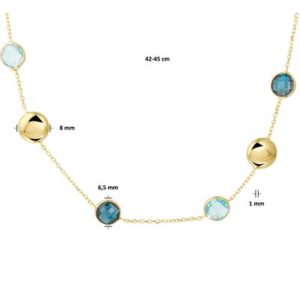 040-20678K Collier Geelgoud met topaas