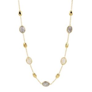 040-21004K Collier Geelgoud edelstenen