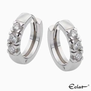 CRE2016-60 Eclat Creolen met diamant