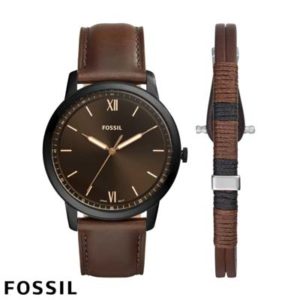 Fossil Heren Horloge The Minimalist 3H FS5557SET