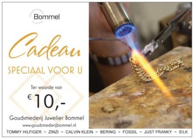 Cadeaubon 10 euro Goudsmederij Bommel