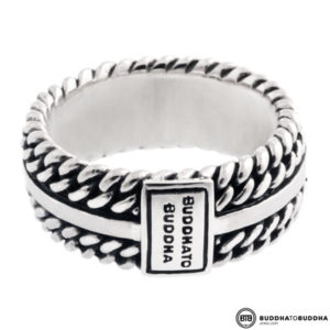 788 Buddha to Buddha Chain Texture Ring