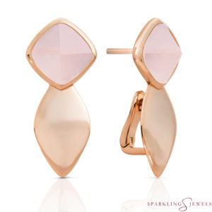EAR05-G13 Sparkling Jewels Rozenkwarts