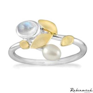 69603821 Rabinovich Ring Golden Leaves