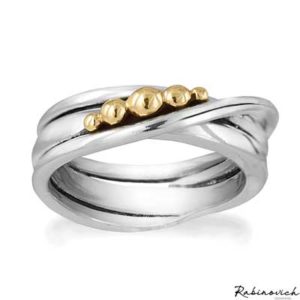 72403800 Rabinovich Ring Golden Bubbles