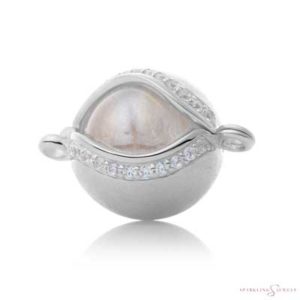 SPBR12 Sparkling Jewels Mat Zilveren Pendant