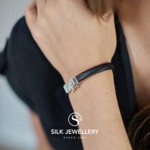 155BLK Silk armband