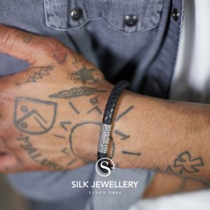 156BLK Silk armband