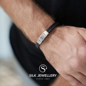 157BLK Silk armband