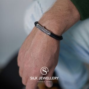 158BLK Silk armband