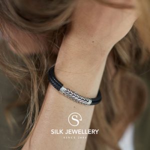 158BLK Silk armband