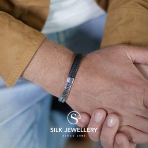 252BLK Silk armband
