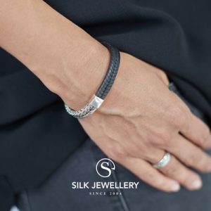 252BLK Silk armband