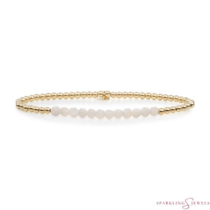SBG-PEARL-3MM-LINE Sparkling Jewels Armband