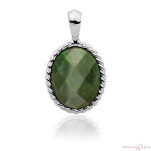 SP21-G16 Sparkling Jewels Pendant Mos Agaat