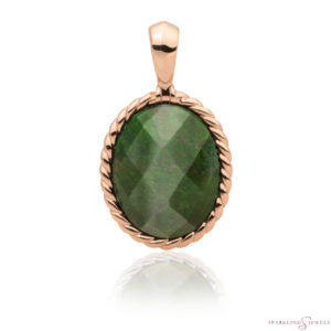 SPRG21-G16 Sparkling Jewels Pendant Mos Agaat