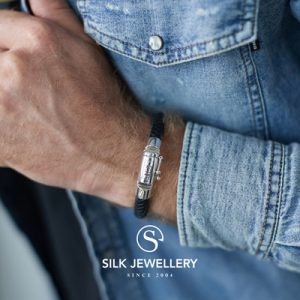 326BLK Silk armband