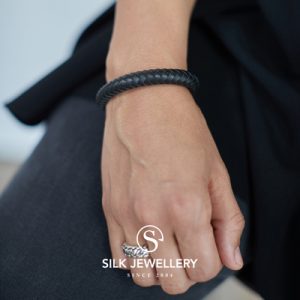 326BLK Silk armband