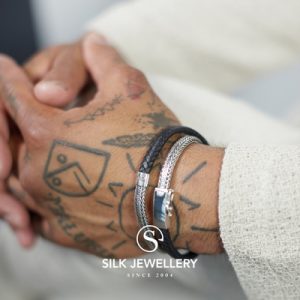 344BLK Silk armband