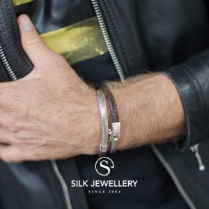 344BRN Silk armband