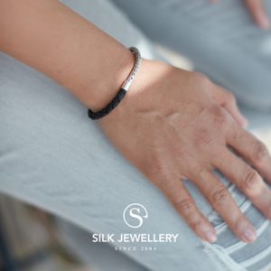 355BLK Silk armband