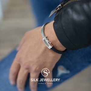 369BLK Silk armband