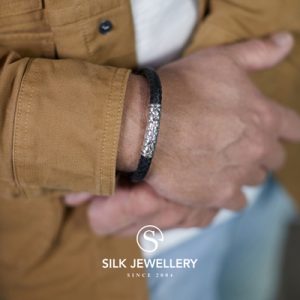423BLK Silk armband