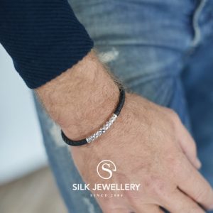 427BLK Silk armband