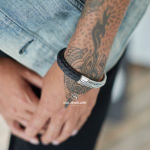 741BLK Silk armband