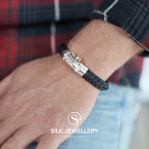 742BLK Silk armband