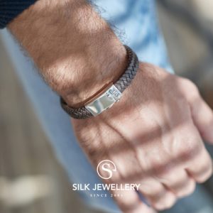 841BRN Silk armband