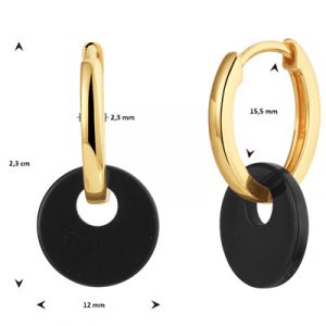 021-01341K Oorhangers Rond Onyx