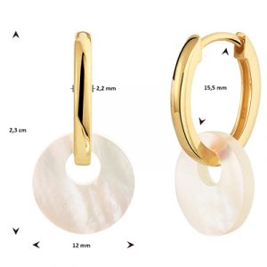 021-01343K Oorhangers Rond Parelmoer