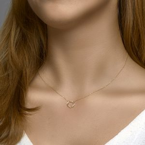040-22575K Collier Rondje Zirkonia