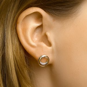 040-22756K Oorstekers Rond Diamant