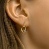 040-22879K Oorhangers rond diamant