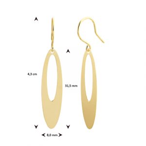 040-22897K Oorhangers ovaal